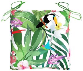 Almofadões para cadeira 6 pcs 40x40x7 cm tecido multicor