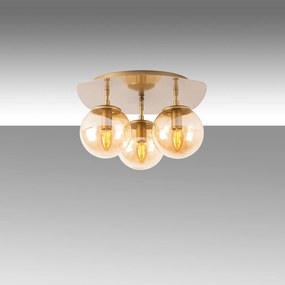Candeeiro de Teto Well – Dourado – 37 x 44 x 25 cm