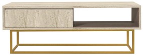 Mesa de Centro Laxus Dale – Traverten – 120x43x60 cm