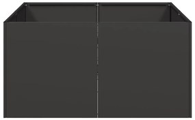 Vaso floreira 80x80x40 cm aço laminado a frio preto