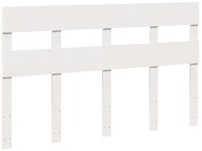 Cama sem colchão 140x190 cm madeira de pinho maciça branco