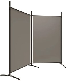 Divisória/biombo com 2 painéis 175x180 cm tecido antracite