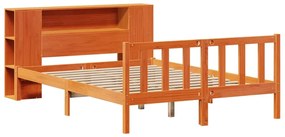 Cama com estante sem colchão 135x190 cm pinho maciço
