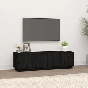 vidaXL Móvel de TV 140x40x40 cm madeira de pinho maciça preto