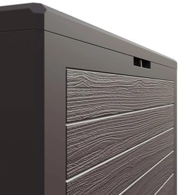 Caixa de almofadas jardim Lille em Plástico (polipropileno) 190L 78 x 44 x 55 cm castanha