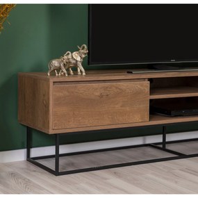 Conjunto de Mobiliário de Sala Laxus – Nogueira e Preto – 90x39x40 cm