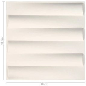 Painéis de parede 3D 24 pcs 0,5x0,5 m 6m²