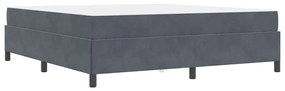 Estrutura da Cama Branco e Cinza Claro 180 x 200 cm Veludo
