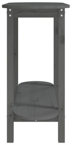 Mesa consola 110x40x80 cm madeira de pinho maciça cinzento