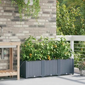 Jardineiras de Jardim 1 pc Cinzento-claro 120 x 40 x 37.5 cm