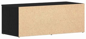 Armário para televisão vidaXL Preto Carvalho 80x34x30 cm Madeira engen
