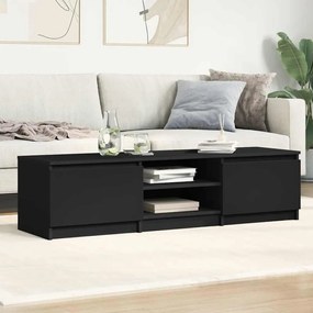 Móvel de TV 140x40x35,5 cm derivados de madeira preto
