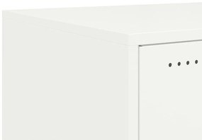 Mesa de centro 68x50x43,5 cm aço branco