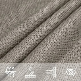 Para-sol vela retangular 160 g/m² 2,5x5 m PEAD cinza-claro