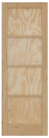 Porta Interior "ORKDAL" 73,5x211x4 cm Madeira Sólida de Pinho