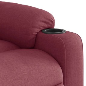 Poltrona de massagens reclin. elevatória tecido vermelho tinto
