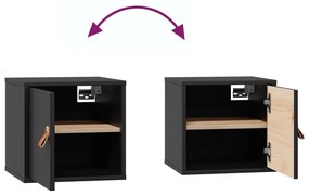 Armários de parede 2 pcs 31,5x30x30cm pinho maciço branco preto
