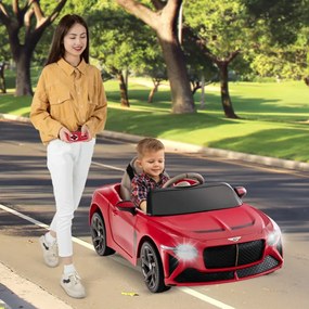 Carro elétrico infantil licenciado Bentley Bacalar 12V com controlo remoto 108 x 65 x 45 cm Vermelho