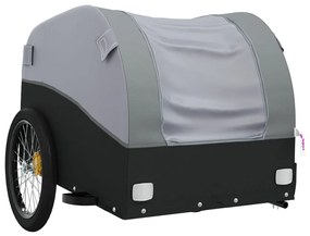 Reboque para bicicleta 45 kg ferro preto e cinza