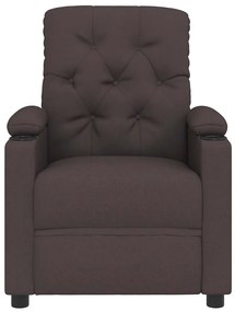 Poltrona de massagens tecido castanho-escuro