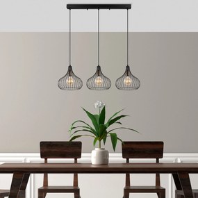 Candeeiro Suspenso Teldamla – Preto Antique – 76 x 22 x 120 cm