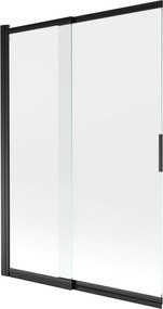 Mexen Fox painel de banheira deslizante de 2 folhas 120 x 150 cm, transparente, preto - 891-120-002-70-00