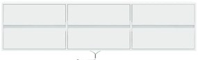 Móvel de parede para TV com luzes LED 180x31x45 cm branco