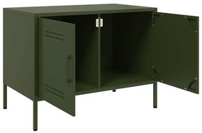 Móveis de TV 2 pcs 68x39x50,5 cm aço verde-azeitona