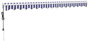 Toldo retrátil automático com 4x3 m azul e branco