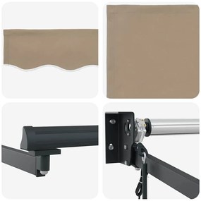 Toldo Retrátil Automático Bege 350x250 cm