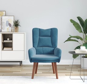 Poltrona Relaxante Velvet Azul