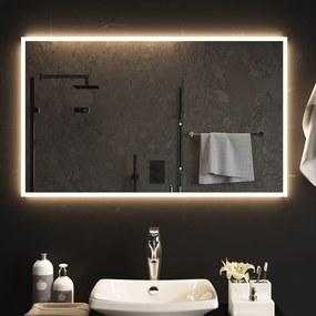 151774 vidaXL Espelho de casa de banho com luzes LED 100x60 cm