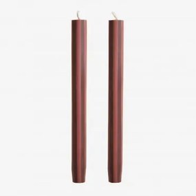 Pack De 2 Velas Decorativas Soraia Terracota - Castanho Café - Sklum