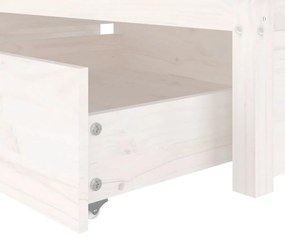 Estrutura de cama c/ gavetas 90x200 cm branco