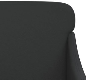 Cadeira com apoio de braços 63x76x80 cm couro artificial preto