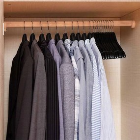 Conjunto 10 Cabides em madeira maciça Pretos