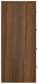 Aparador com 4 gavetas 60x30,5x71 cm carvalho castanho