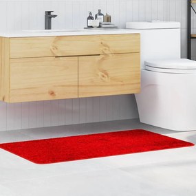 Tapete de Banho Retangular Vermelho 70x120 cm Polipropileno Antiderrapante