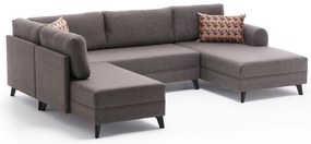 Sofá-Cama de Canto Belen – Castanho – 300x78x202 cm