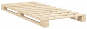 Estrutura de cama com cabeceira 90x200 cm pinho maciço