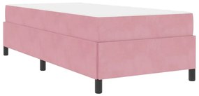Estrutura da Cama Outros Rosa e branco 80 x 200 cm Veludo