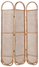 Biombo com 3 painéis em rattan natural 118 x 180 cm CORTONA Beliani