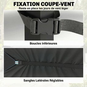Capa impermeável para mobiliário de jardim de exterior em tecido Oxford 420D, com abertura de ventilação e saco de arrumação, 180 x 120 x 74 cm, preta