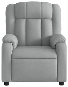 Poltrona de massagens reclinável elétrica tecido cinzento-claro