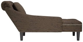 Chaise lounge c/ almofada/apoio braços direito couro artificial