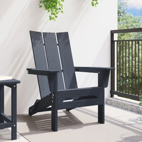 Cadeira Adirondack Dobrável Azul-marinho 74.5x80.5x90 cm HDPE