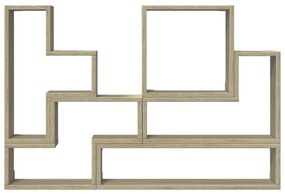 Estante de parede 96x12x64 cm contraplacado carvalho sonoma