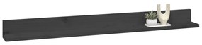 Prateleiras de parede 2 pcs 110x11x9 cm pinho maciço cinzento