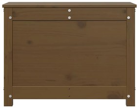 Caixa de arrumação 60x32x45,5 cm pinho maciço castanho-mel