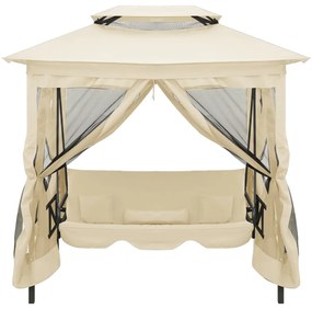 Gazebo com baloiço conversível branco nata